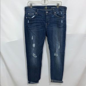 7 For All Mankind skinny boyfriend jeans